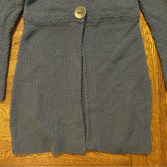 Boden Long Gray Knit Sweater Cardigan Size 12 - Picture 3 of 16